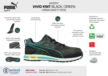PUMA Vivid Knit Black/Green