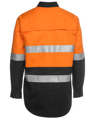 JB's Hi Vis (D+N) 150G Work Shirt Long Sleeve (JBS6DNWL)