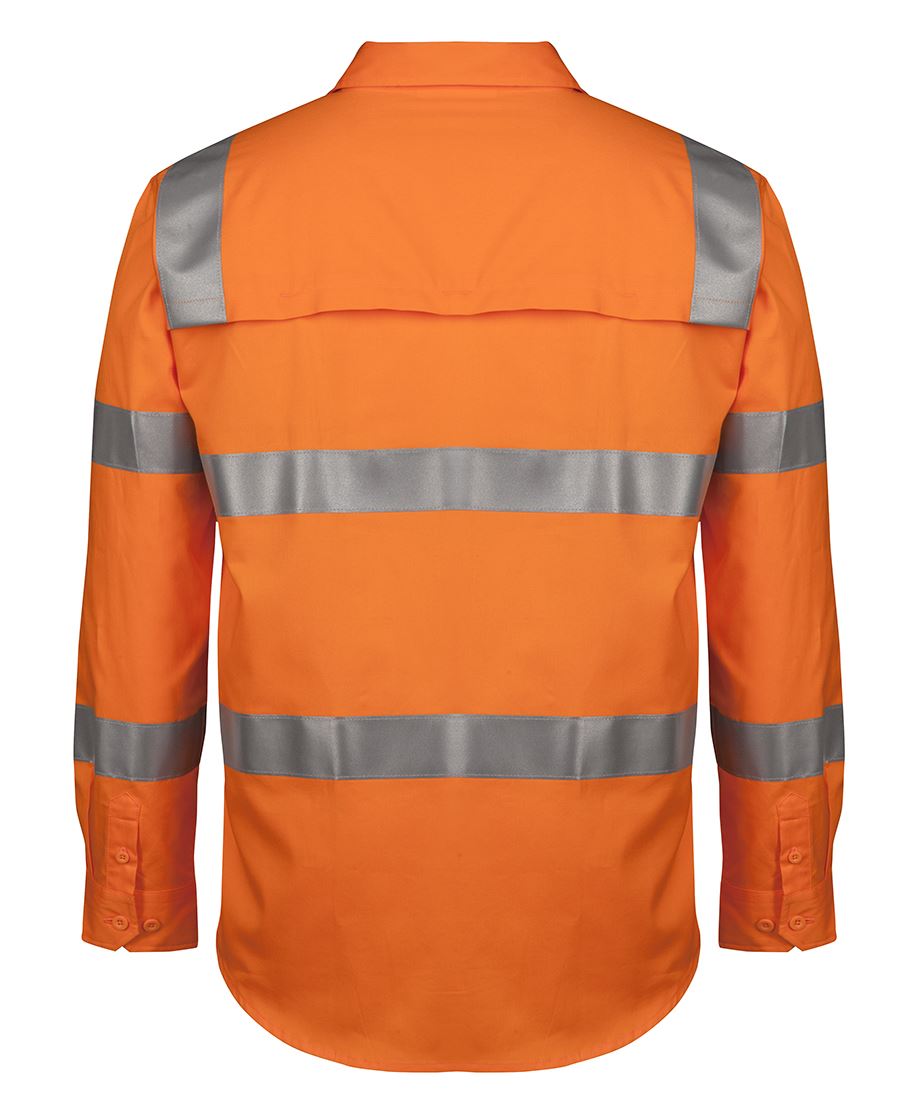 JB's Hi Vis (D+N) 150G VIC Rail Work Shirt Long Sleeve (JBS6DNWR)