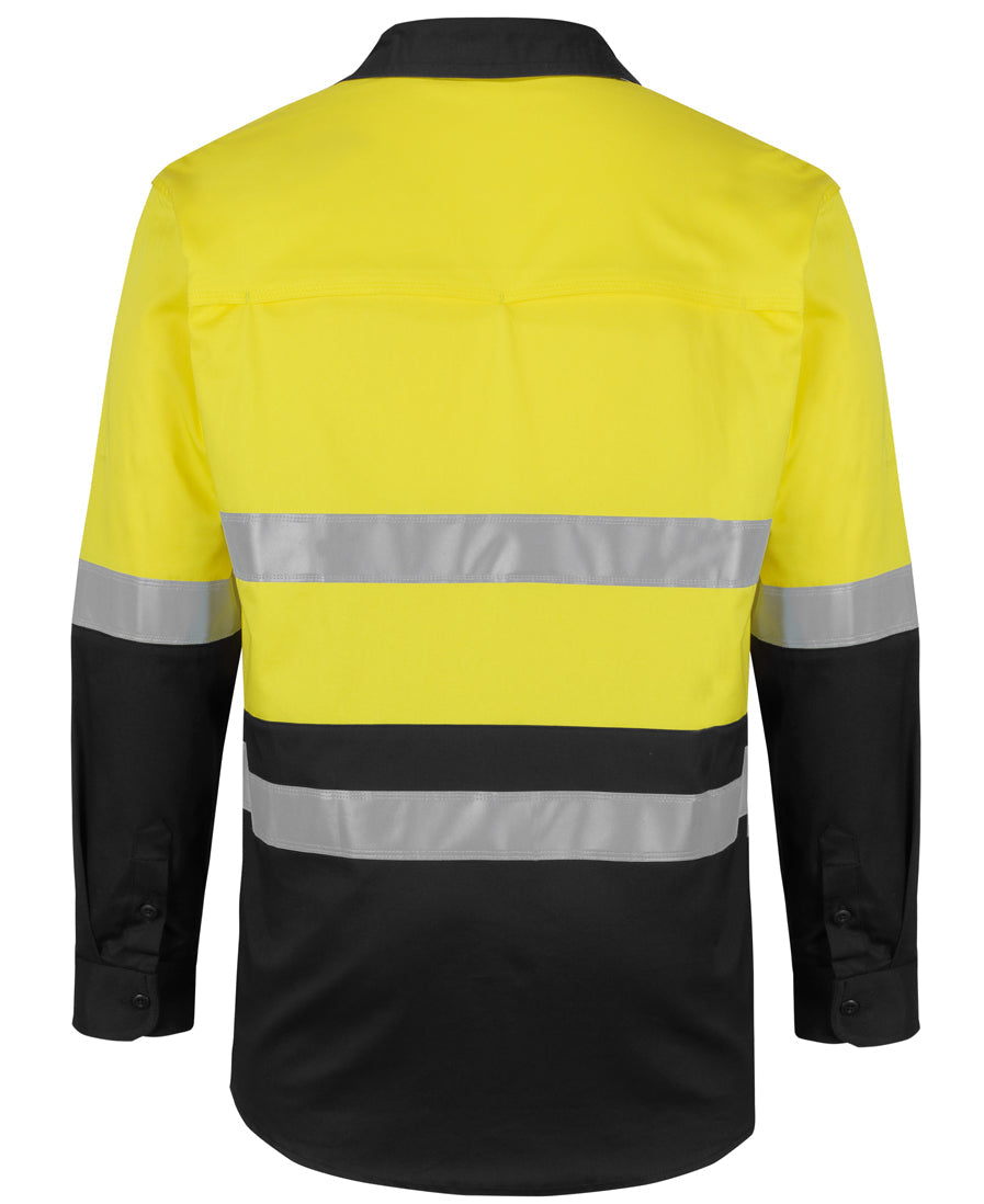 JB's Hi Vis (D+N) 150G Stretch Work Shirt with Tape Long Sleeve (JBS6DSWL)
