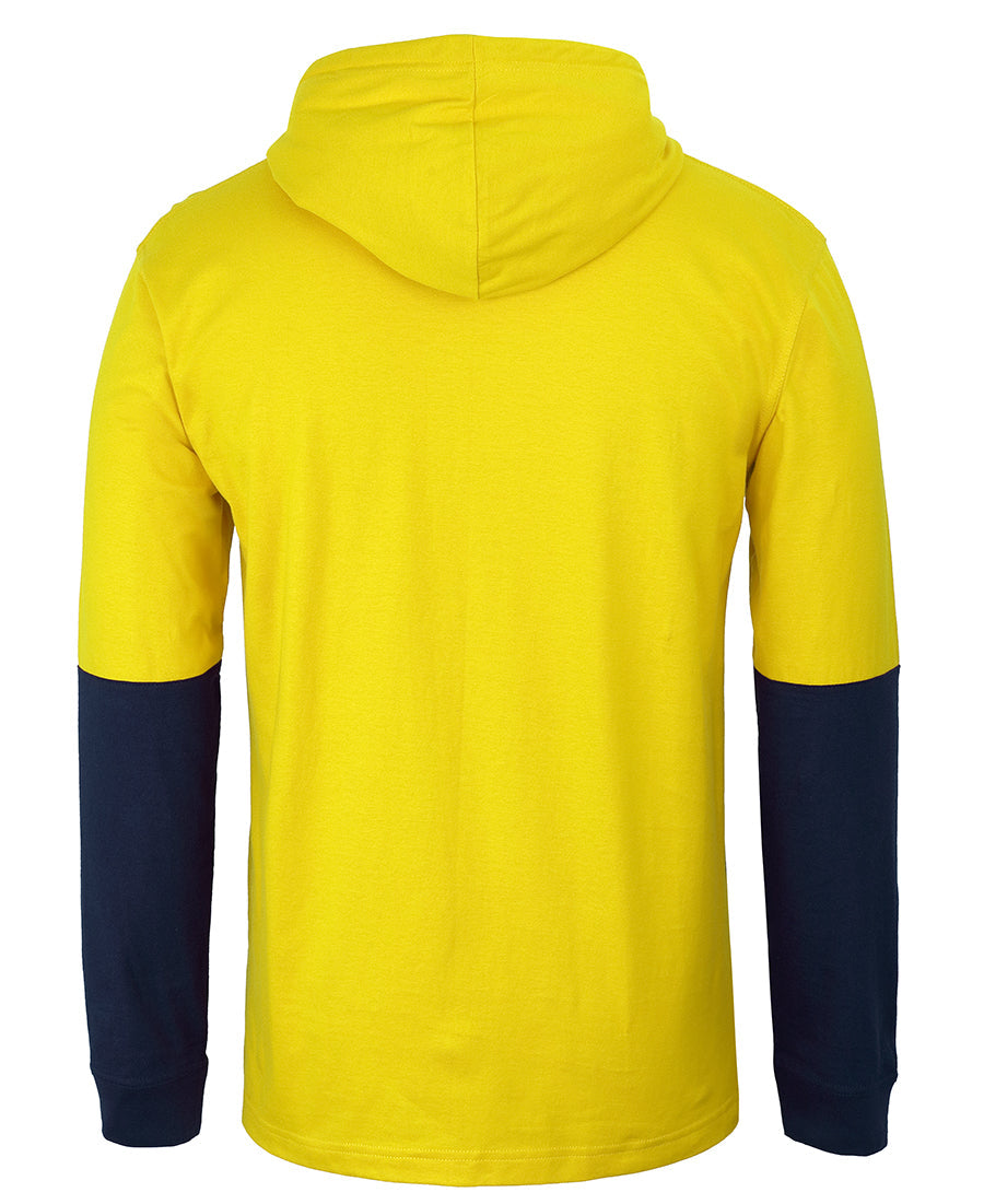 JB's Hi Vis Cotton Tee with Hood Long Sleeve (JBS6HCTL)