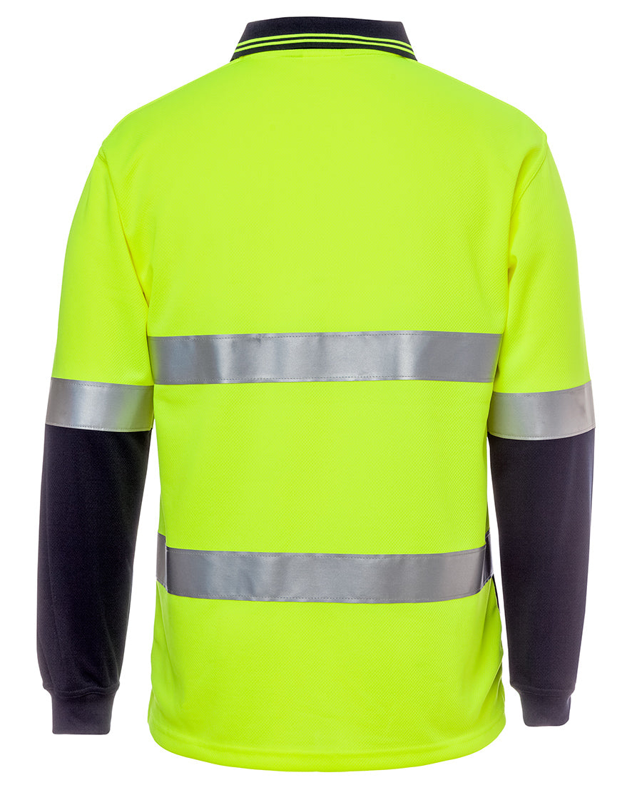 JB's Hi Vis (D+N) Cotton Back Polo Long Sleeve (JBS6HMCB)