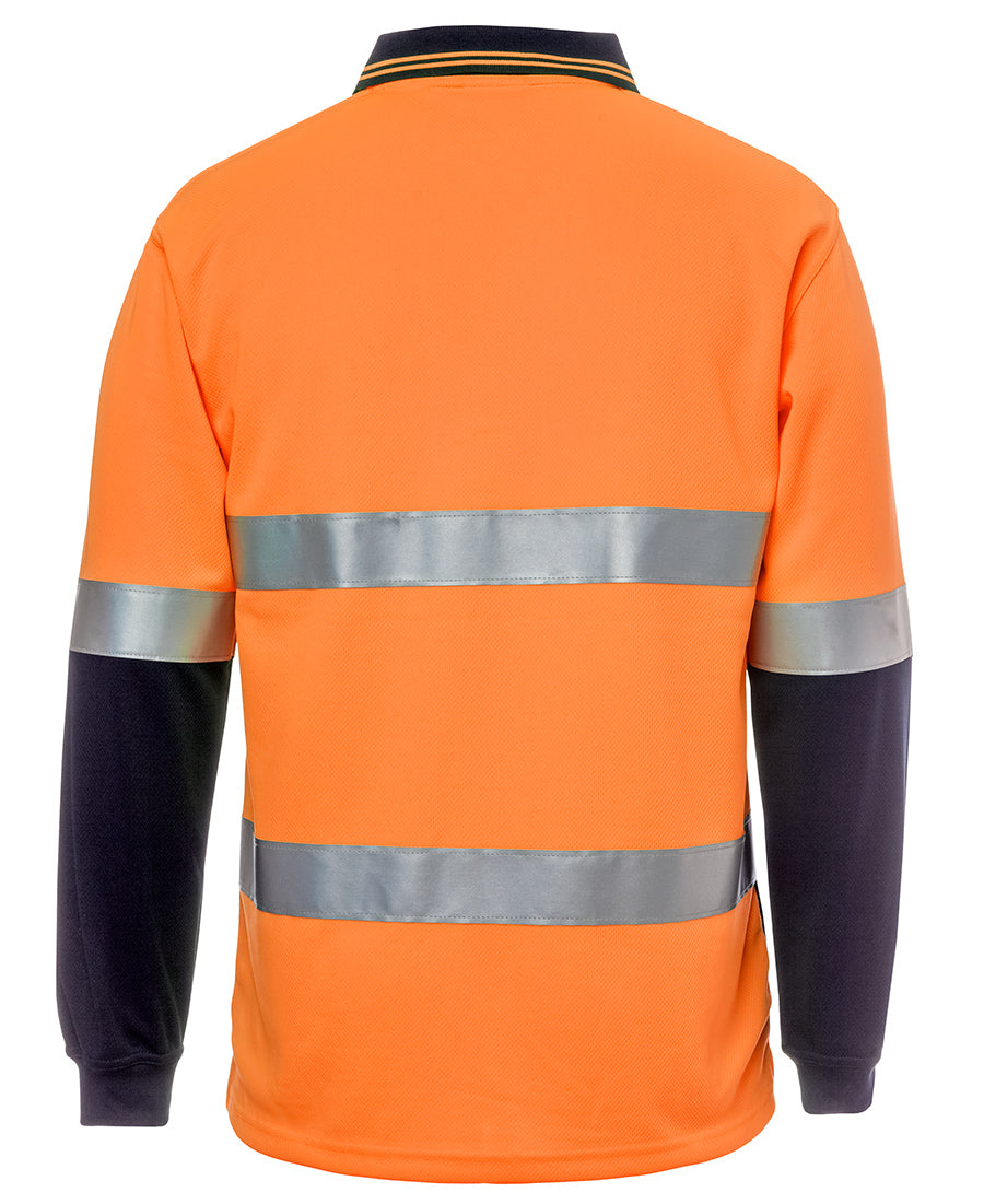JB's Hi Vis (D+N) Cotton Back Polo Long Sleeve (JBS6HMCB)