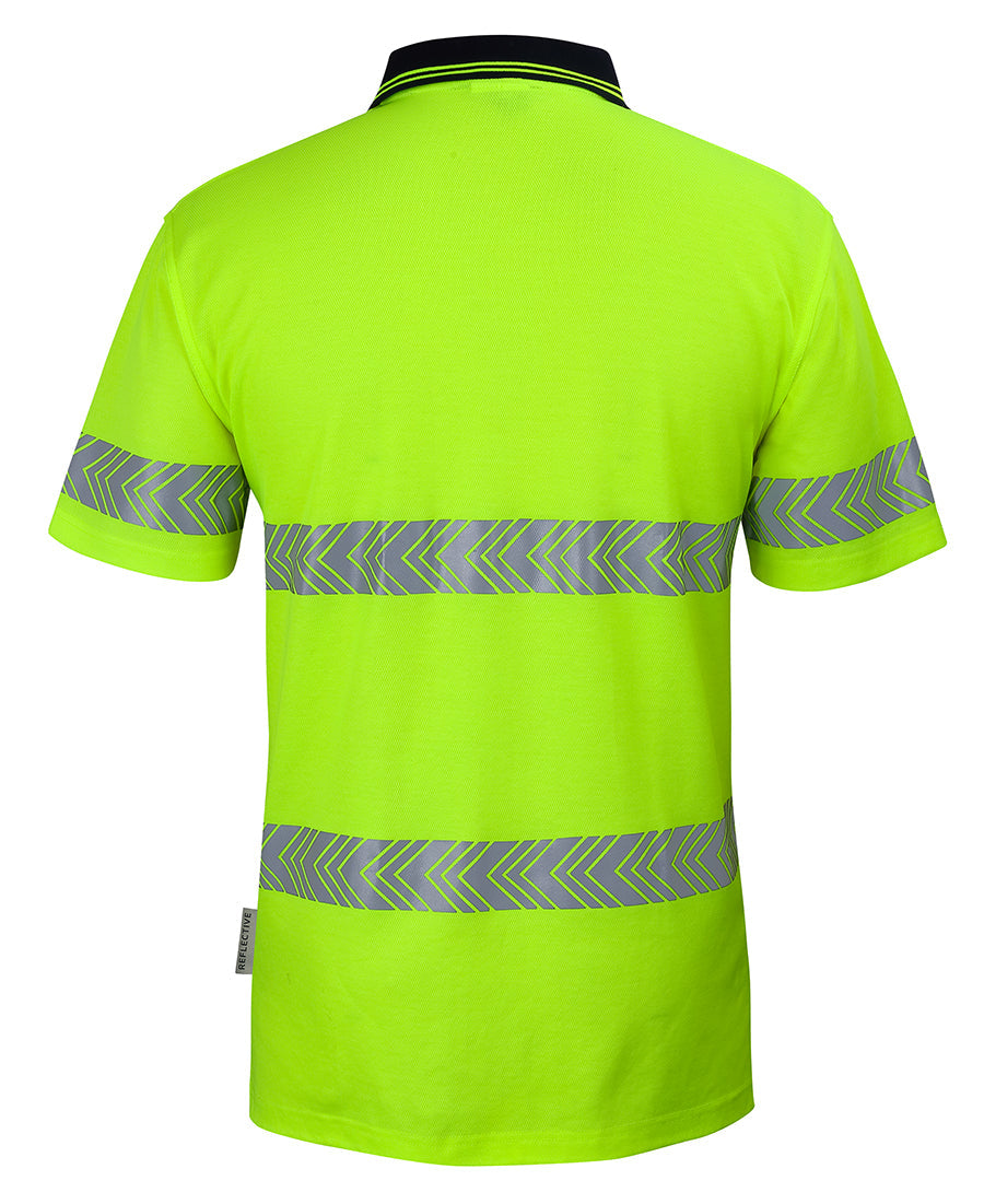 JB's Hi Vis (D+N) Cotton Back Segmented Tape Polo Short Sleeve (JBS6HMSS)