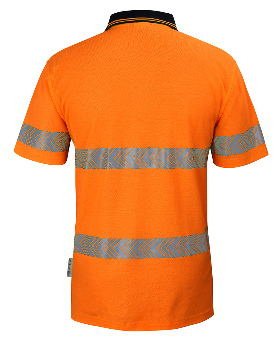 JB's Hi Vis (D+N) Cotton Back Segmented Tape Polo Short Sleeve (JBS6HMSS)