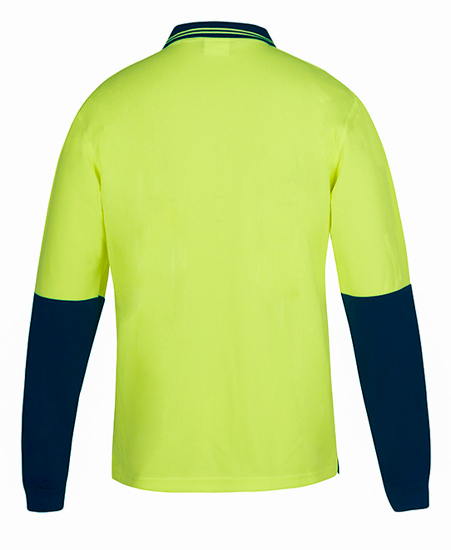 JB's Hi Vis Non Button Polo Long Sleeve (JBS6HNBL)
