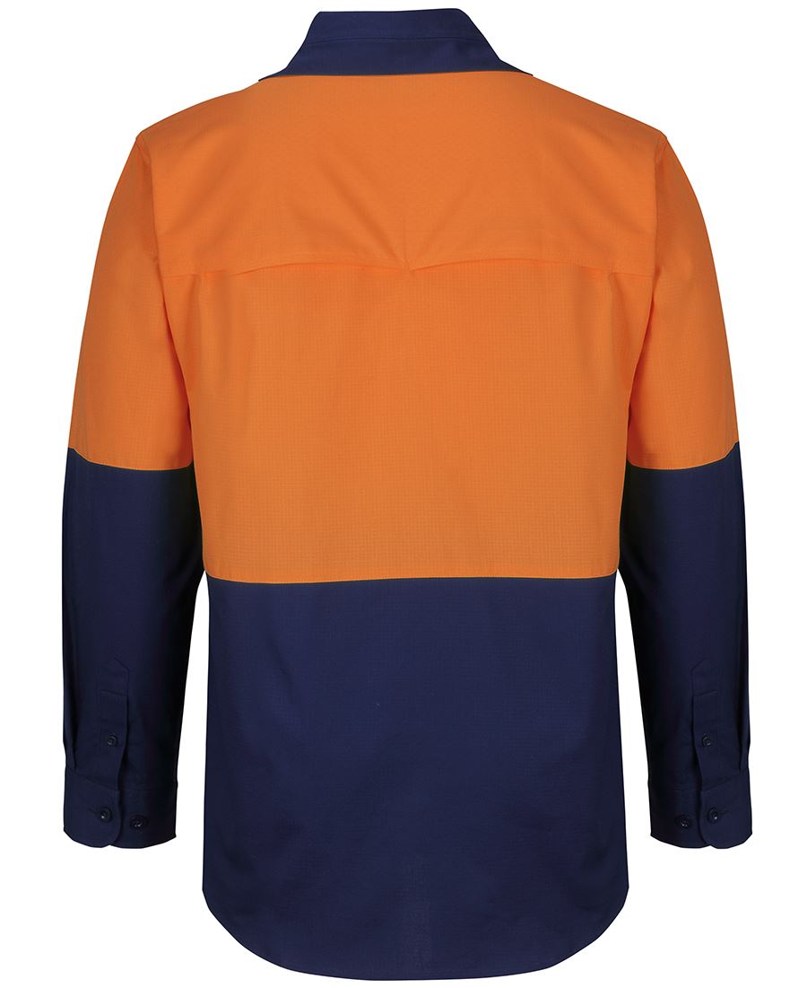 JB's Hi Vis 150G Ripstop Fishing Shirt Long Sleeve (JBS6HNRL)