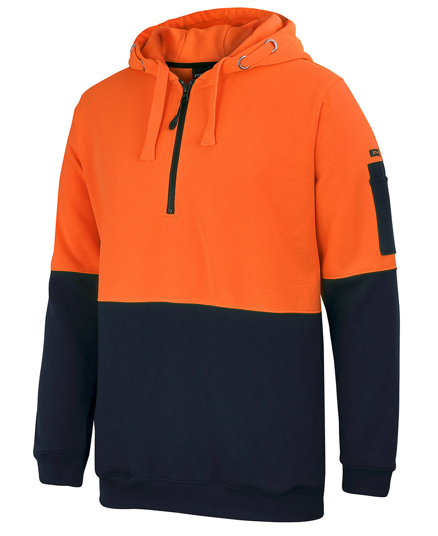 JB's Hi Vis 1/2 Zip Fleecy Hoodie (JBS6HVHZ)
