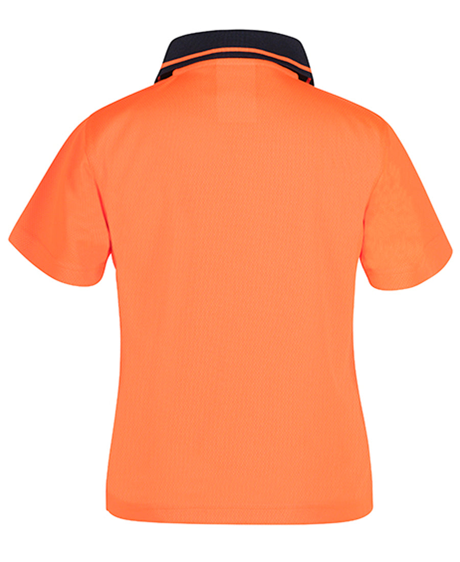 JB's Kids Hi Vis Non Cuff Traditional Polo Short Sleeve (JBS6HVNCK)