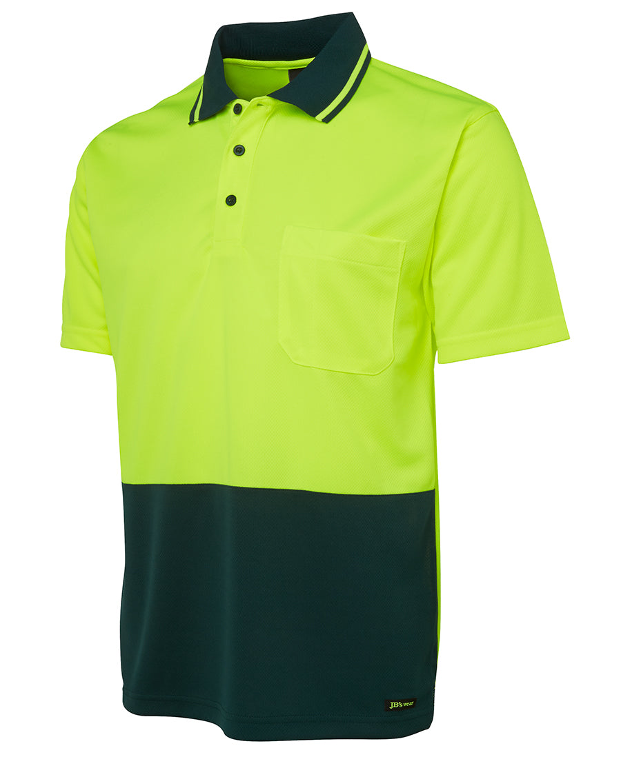 JB's Hi Vis Non Cuff Traditional Polo Short Sleeve (JBS6HVNC)