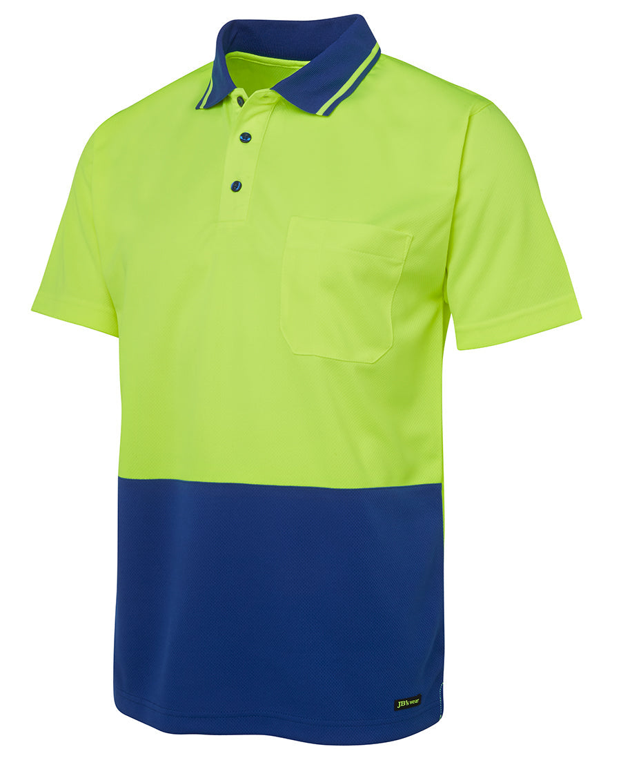 JB's Hi Vis Non Cuff Traditional Polo Short Sleeve (JBS6HVNC)