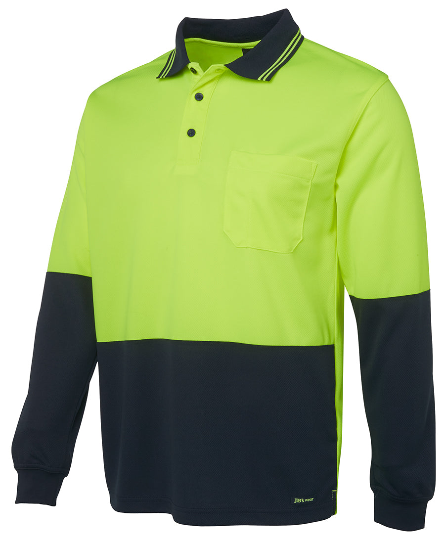 JB's Hi Vis Traditional Polo Long Sleeve (JBS6HVPL)