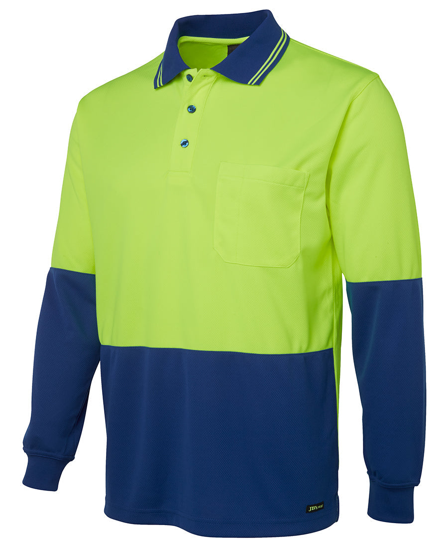 JB's Hi Vis Traditional Polo Long Sleeve (JBS6HVPL)