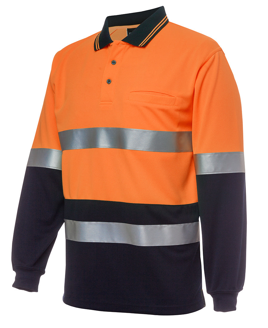 JB's Hi Vis (D+N) Traditional Polo Long Sleeve (JBS6HVSL)