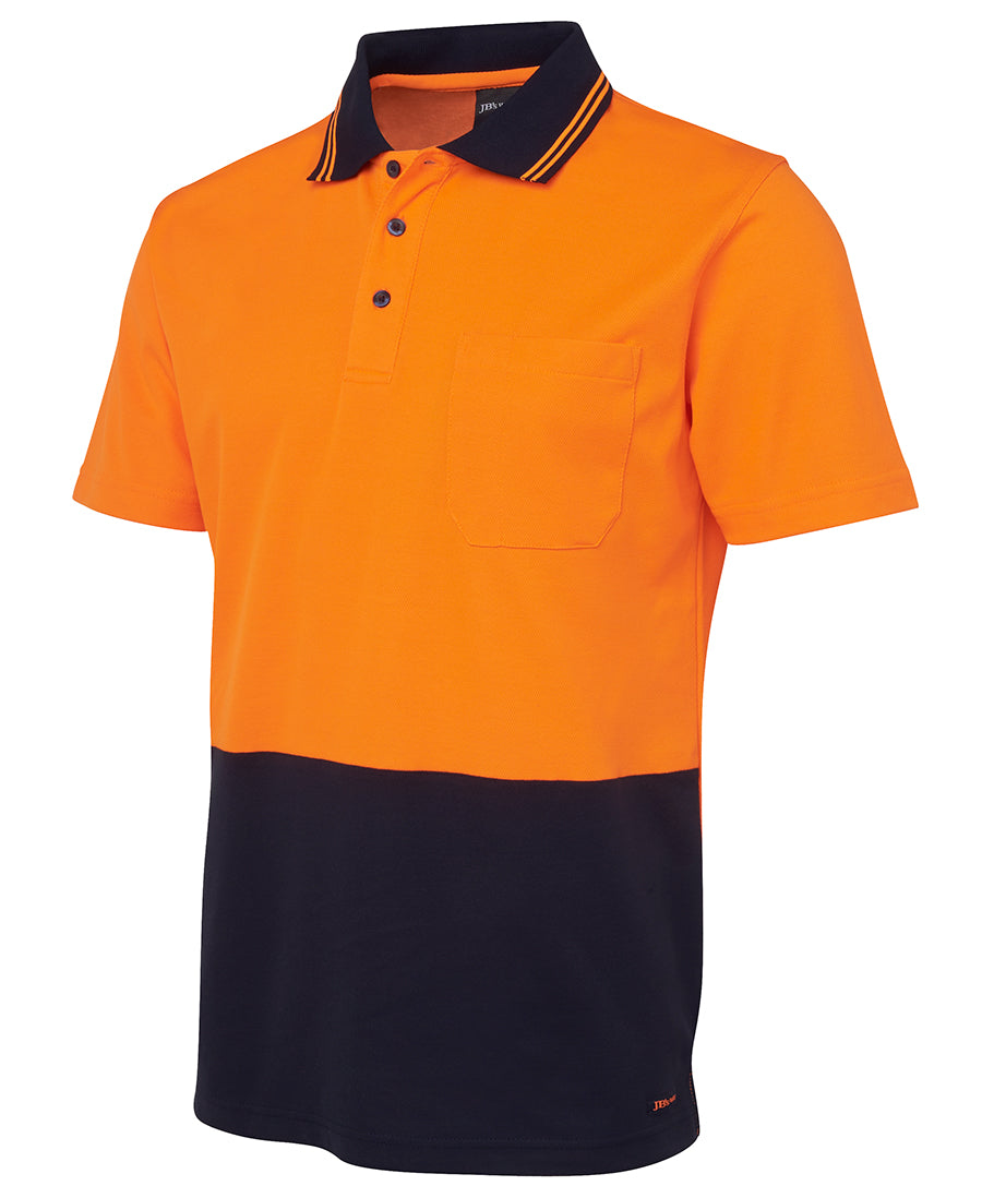 JB's Hi Vis Non Cuff Cotton Back Polo Short Sleeve (JBS6NCCS)
