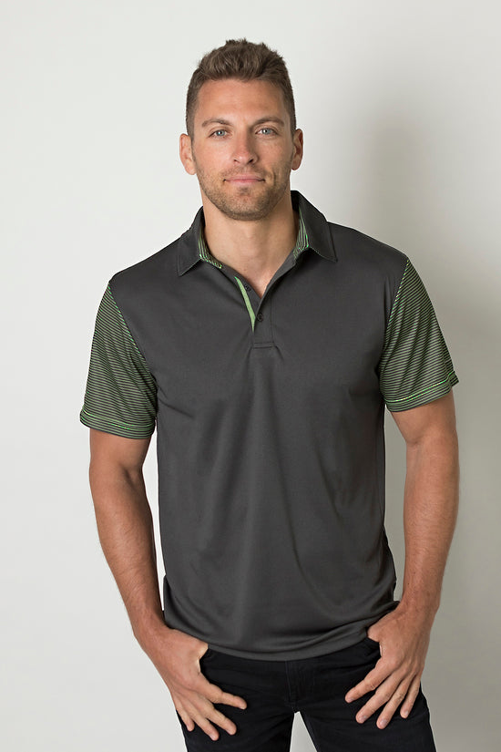 Be Seen Polo With Contrast Sublimated Striped Sleeves - Workwear - Shirts & Jumpers - Best Buy Trade Supplies Direct to Trade
