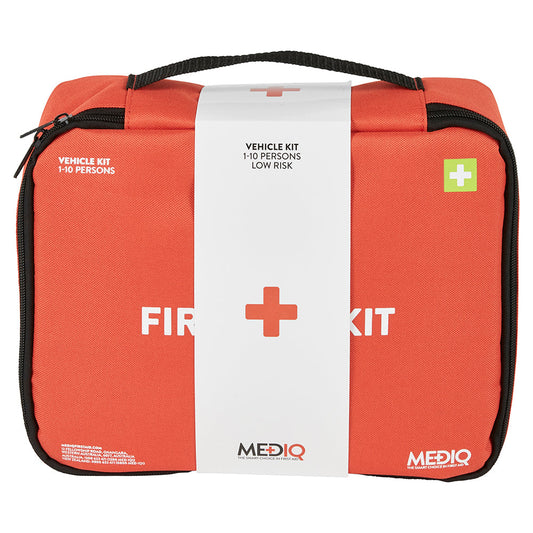 Mediq Essential First Aid Kit Vehicle in Orange Soft Pack 1-10 Persons Low Risk