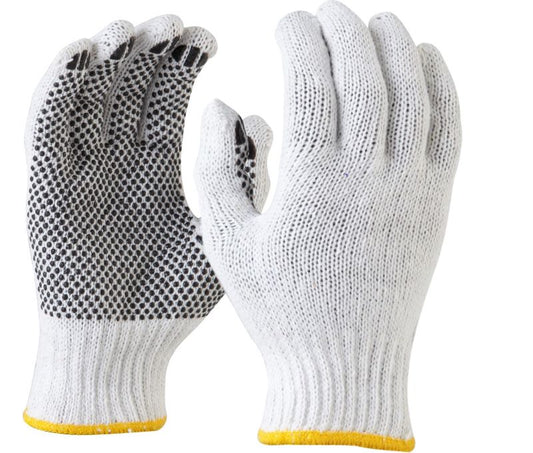 Maxisafe Knitted Poly/Cotton Glove with Polka Dot Palm (MAXGKP)