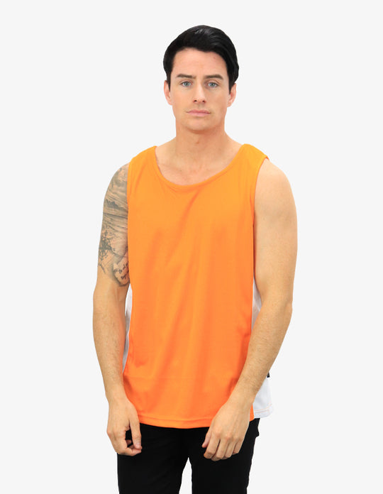 Be Seen Singlet with Contrasting Side Panels and Piping (BSS01)