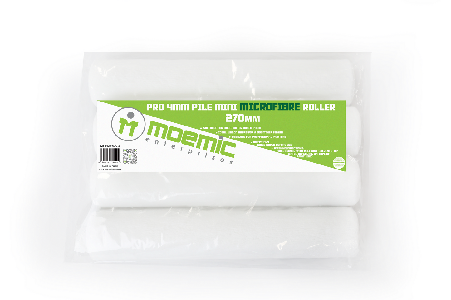 Moemic Pro 4mm Pile Microfibre Roller 270mm