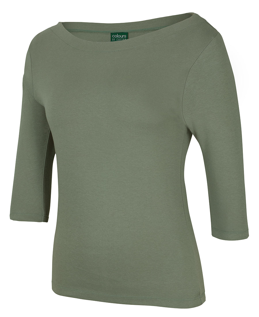 JB's Ladies C of C Boat Neck Tee 3/4 Sleeve (JBS1BT3)