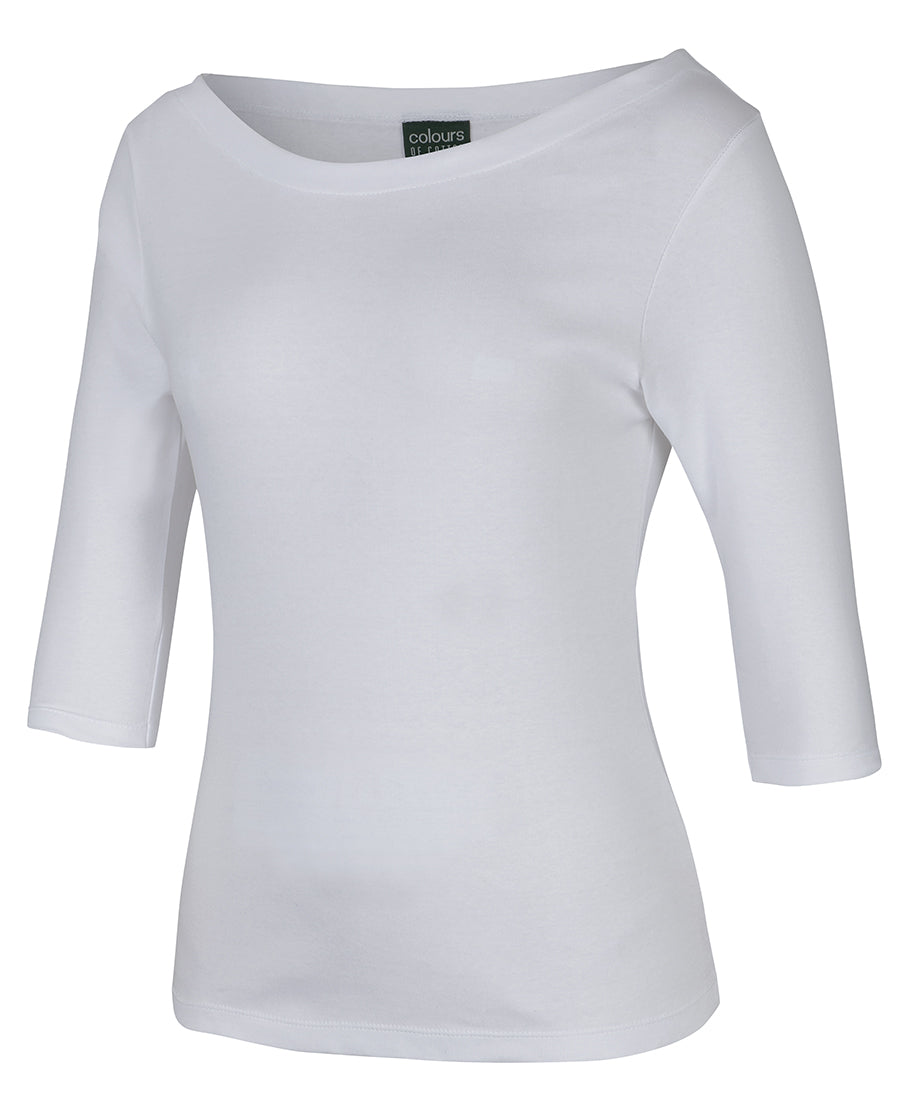 JB's Ladies C of C Boat Neck Tee 3/4 Sleeve (JBS1BT3)