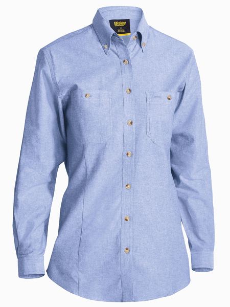 Bisley Ladies Chambray Shirt Long Sleeve (BISBL6407)