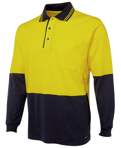 JB's Hi Vis Cotton Polo Long Sleeve (JBS6CPHL)