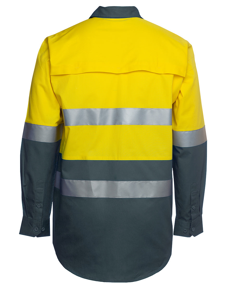 JB's Hi Vis (D+N) 150G Work Shirt Long Sleeve (JBS6DNWL)