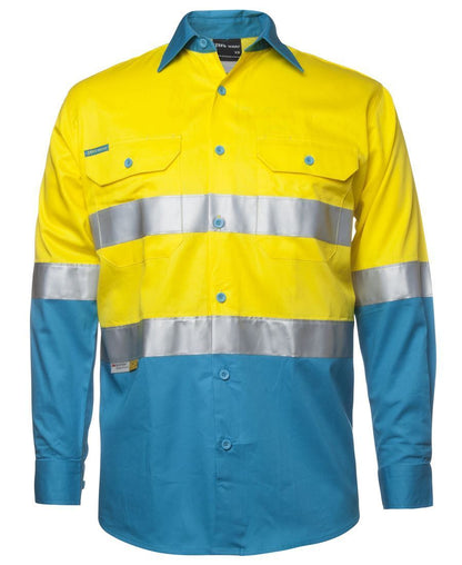 JB's Hi Vis (D+N) 150G Work Shirt Long Sleeve (JBS6DNWL)