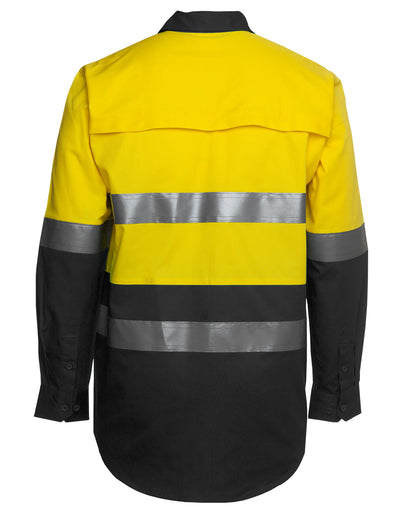 JB's Hi Vis (D+N) 150G Work Shirt Long Sleeve (JBS6DNWL)