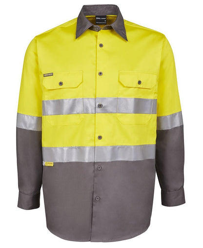 JB's Hi Vis (D+N) 150G Work Shirt Long Sleeve (JBS6DNWL)