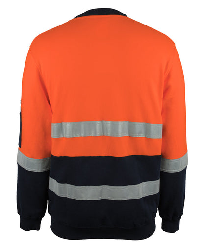 JB's Hi Vis (D+N) 310G Cotton Crew Neck Fleece (JBS6DVCM)