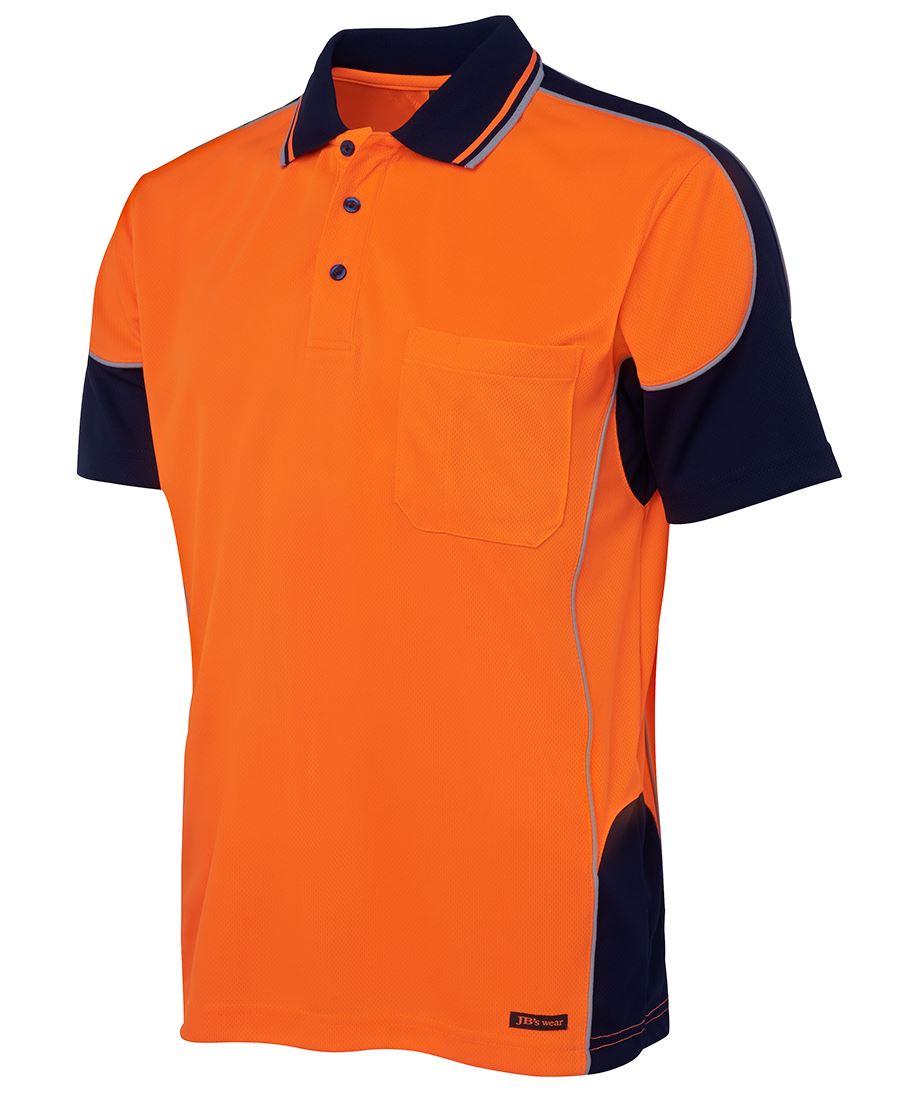 JB's Hi Vis Contrast Piping Polo Short Sleeve (JBS6HCP4)