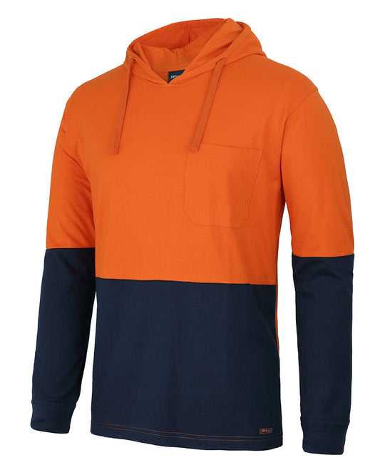 JB's Hi Vis Cotton Tee with Hood Long Sleeve (JBS6HCTL)