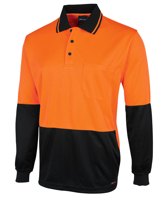 JB's Hi Vis Jacquard Non Cuff Polo Long Sleeve (JBS6HVNL)