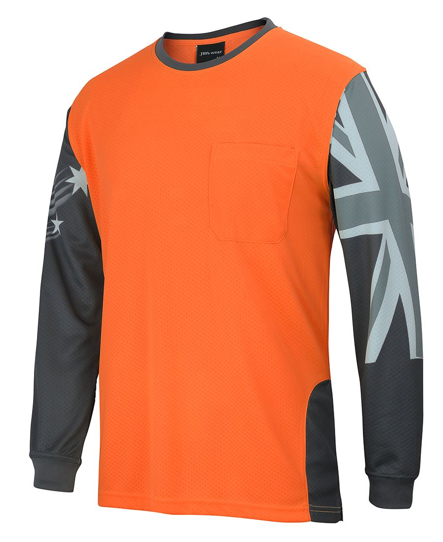 JB's Hi Vis Southern Cross Tee Long Sleeve (JBS6HSCT)