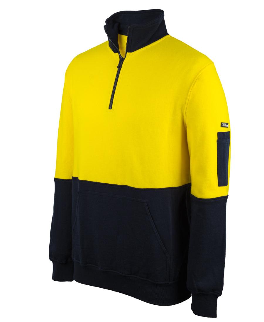 JB's Hi Vis 310G Cotton 1/2 Zip Fleece (JBS6HVFM)