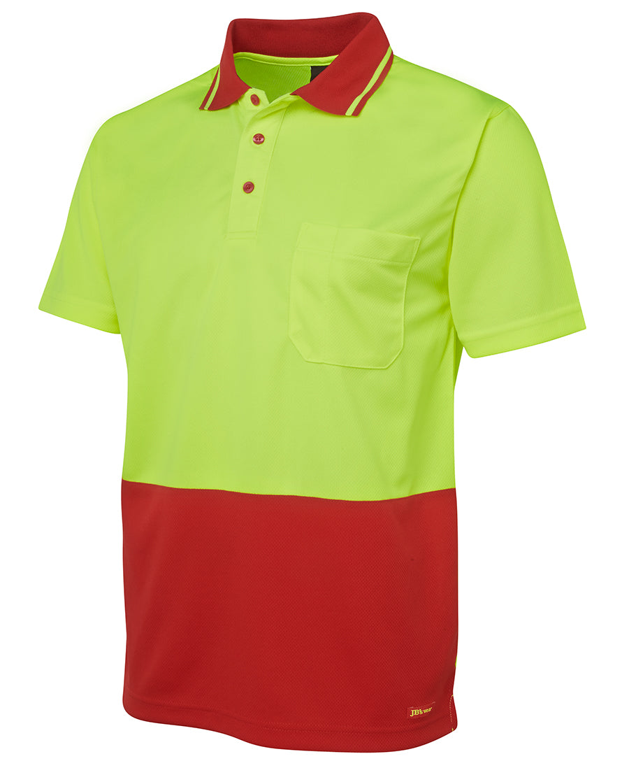 JB's Hi Vis Non Cuff Traditional Polo Short Sleeve (JBS6HVNC)