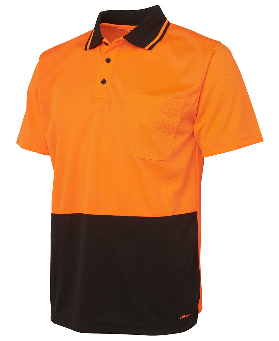 JB's Hi Vis Non Cuff Traditional Polo Short Sleeve (JBS6HVNC)
