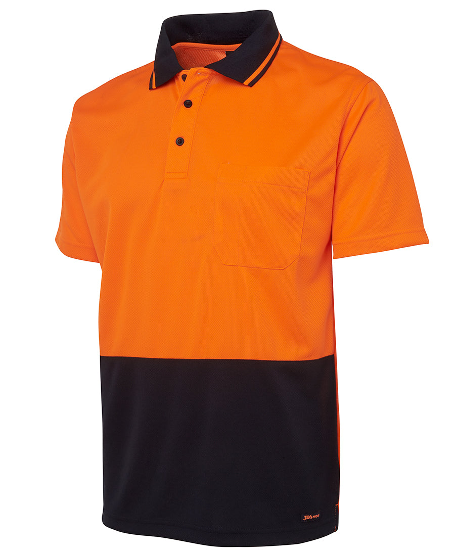 JB's Hi Vis Non Cuff Traditional Polo Short Sleeve (Additional Colours) (JBS6HVNC)