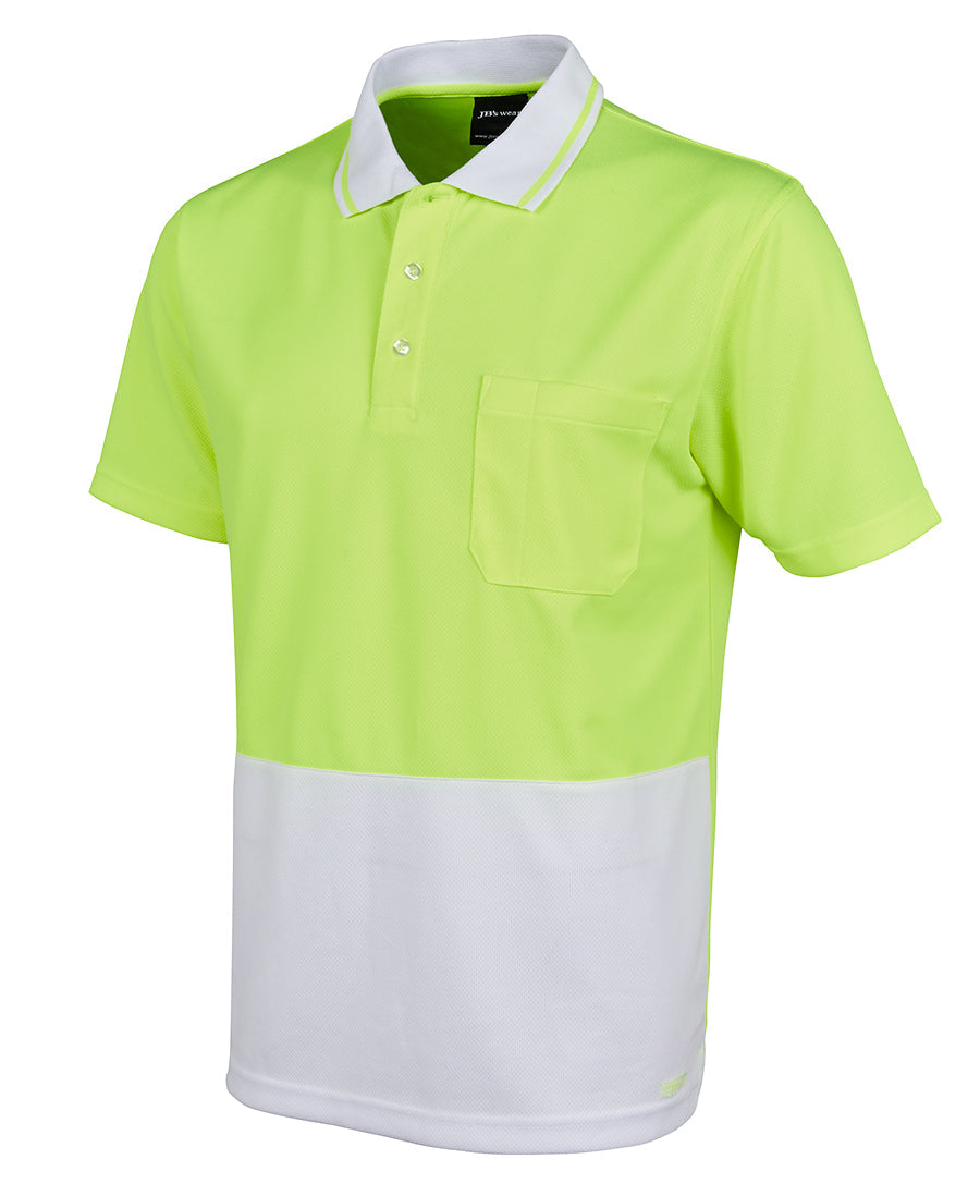 JB's Hi Vis Non Cuff Traditional Polo Short Sleeve (JBS6HVNC)