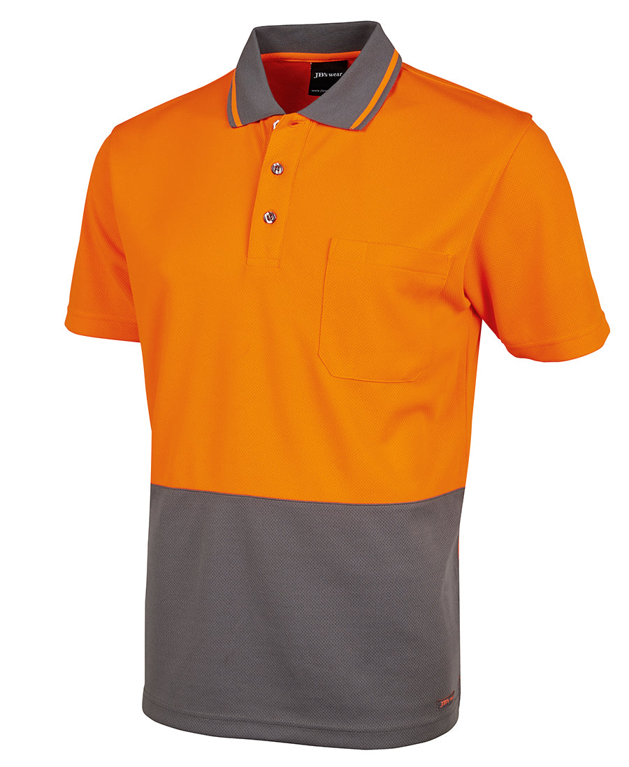 JB's Hi Vis Non Cuff Traditional Polo Short Sleeve (JBS6HVNC)