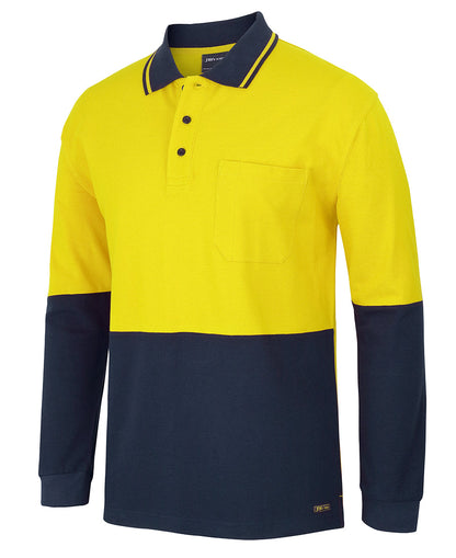JB's Hi Vis Cotton Pique Traditional Polo Long Sleeve (JBS6HVQL)