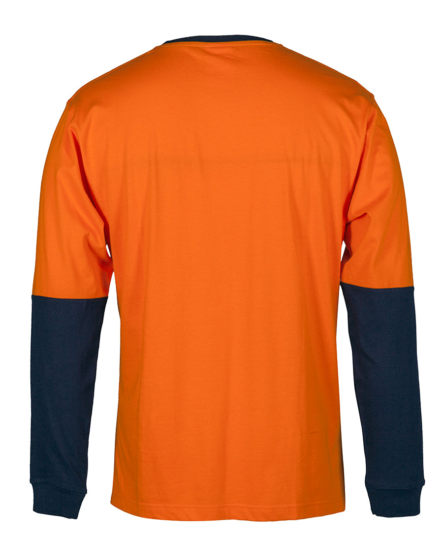 JB's Hi Vis Crew Neck Cotton T-Shirt Long Sleeve (JBS6HVTN)