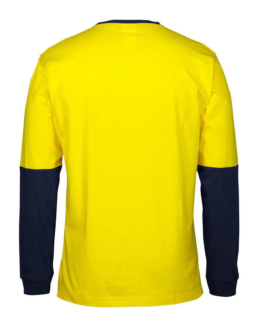JB's Hi Vis Crew Neck Cotton T-Shirt Long Sleeve (JBS6HVTN)