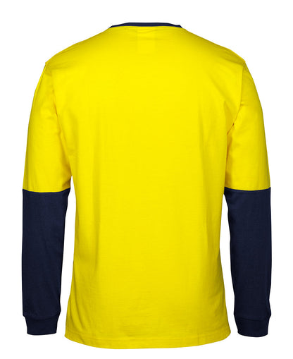 JB's Hi Vis Crew Neck Cotton T-Shirt Long Sleeve (JBS6HVTN)