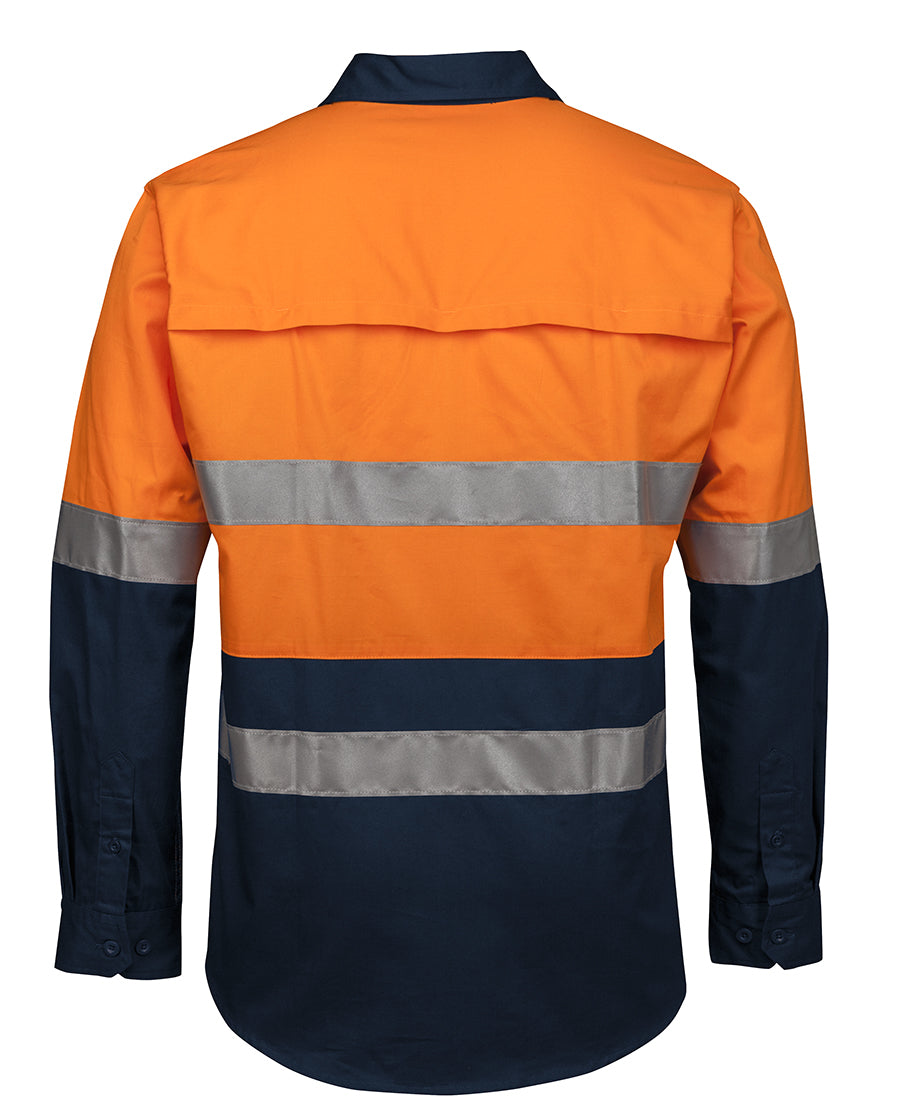 JB's Hi Vis (D+N) 150G Close Front Work Shirt Long Sleeve (JBS6HWCS)