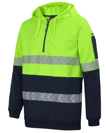 JB's Hi Vis (D+N) 1/2 Zip Segmented Tape Hoodie (JBS6HZSH)
