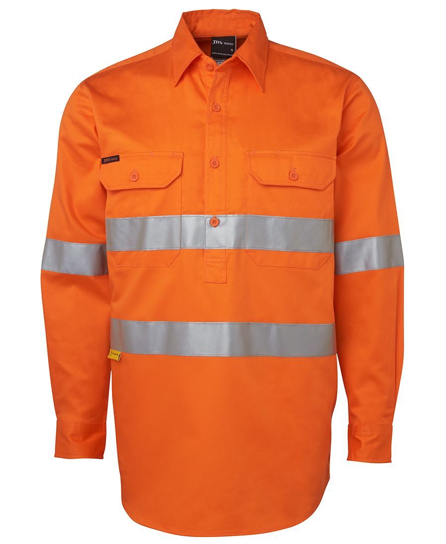 JB's Hi Vis (D+N) 190g Close Front Shirt Long Sleeve - hi vis clothing - Best Buy Trade Supplies Direct to Trade